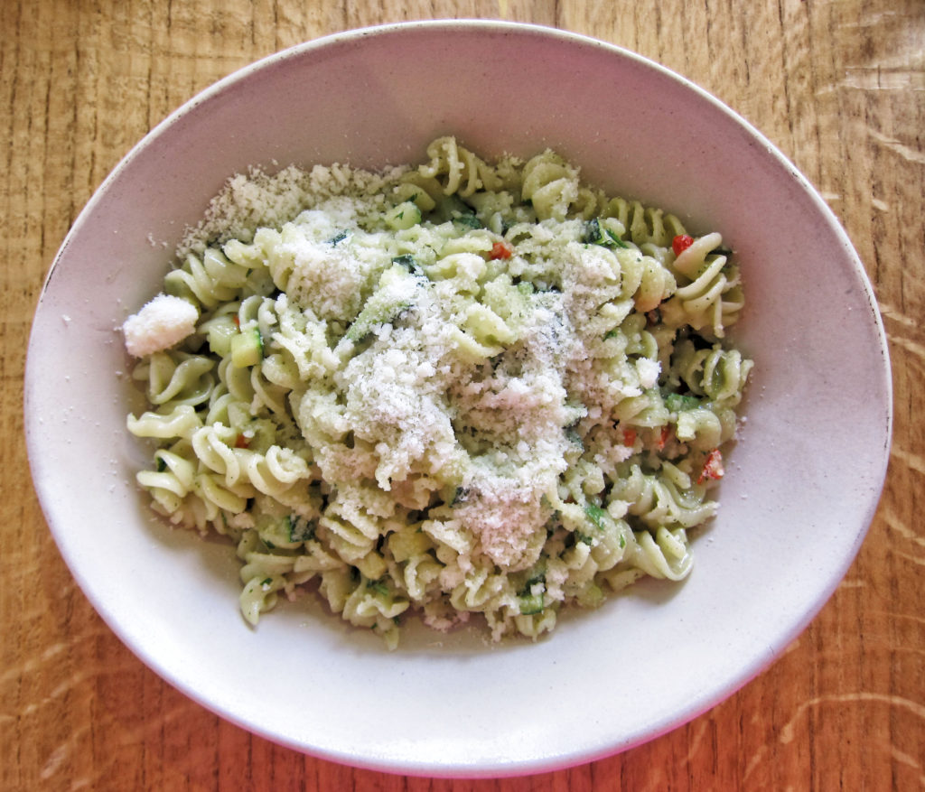 Courgette and chili fusilli at Artusi