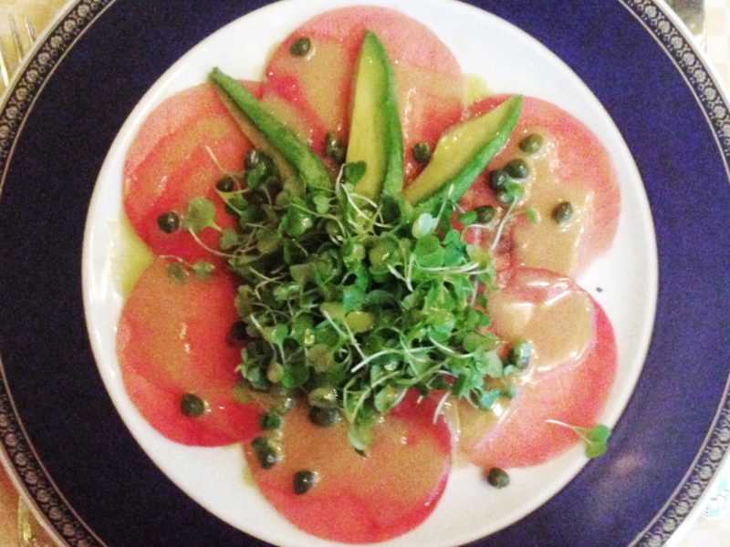 Tuna carpaccio with avocado at Zefferino in Las Vegas