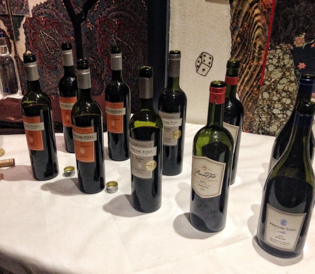 A selection of bottles of Pascual Toso wine