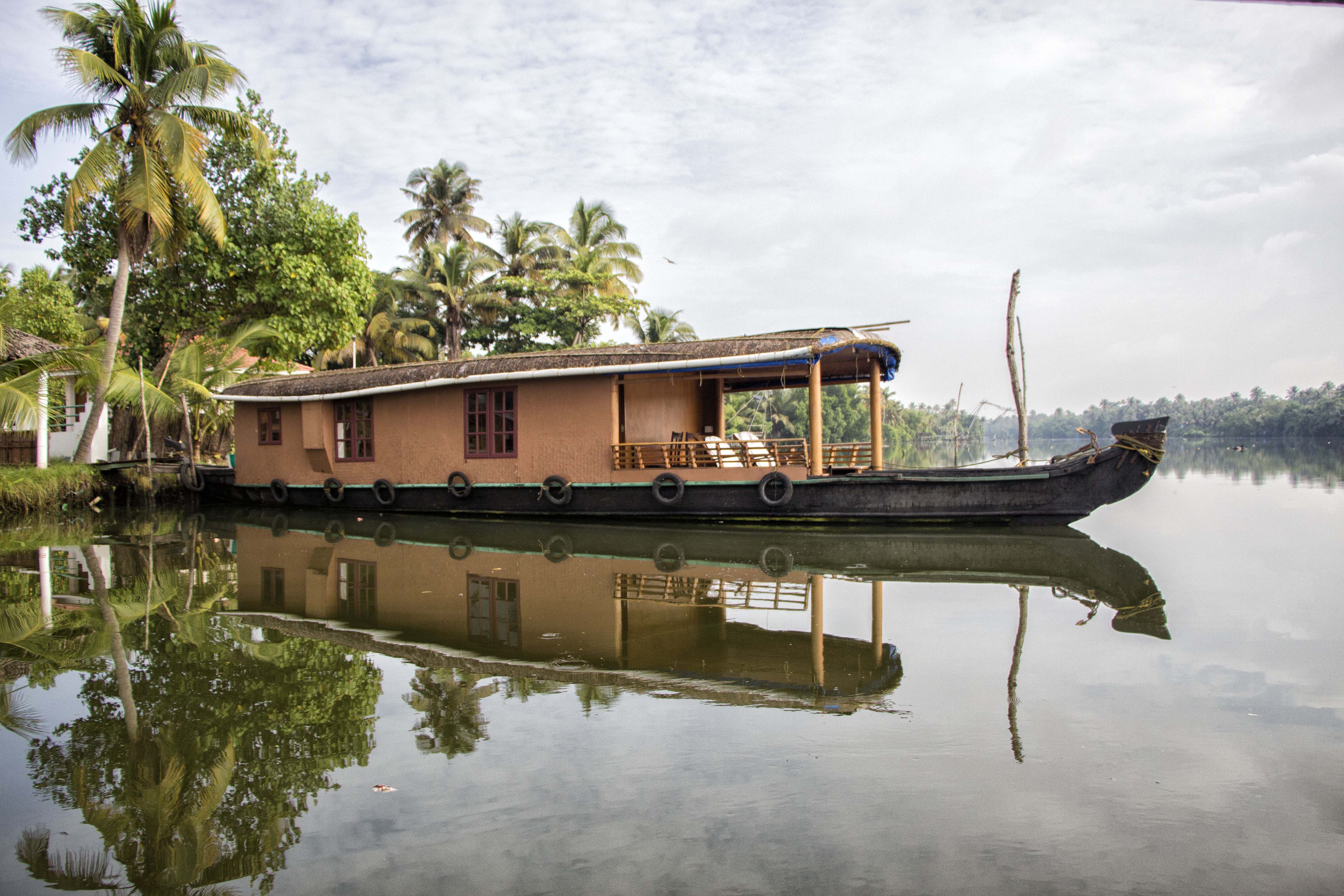 A houseboat in Kerala, India