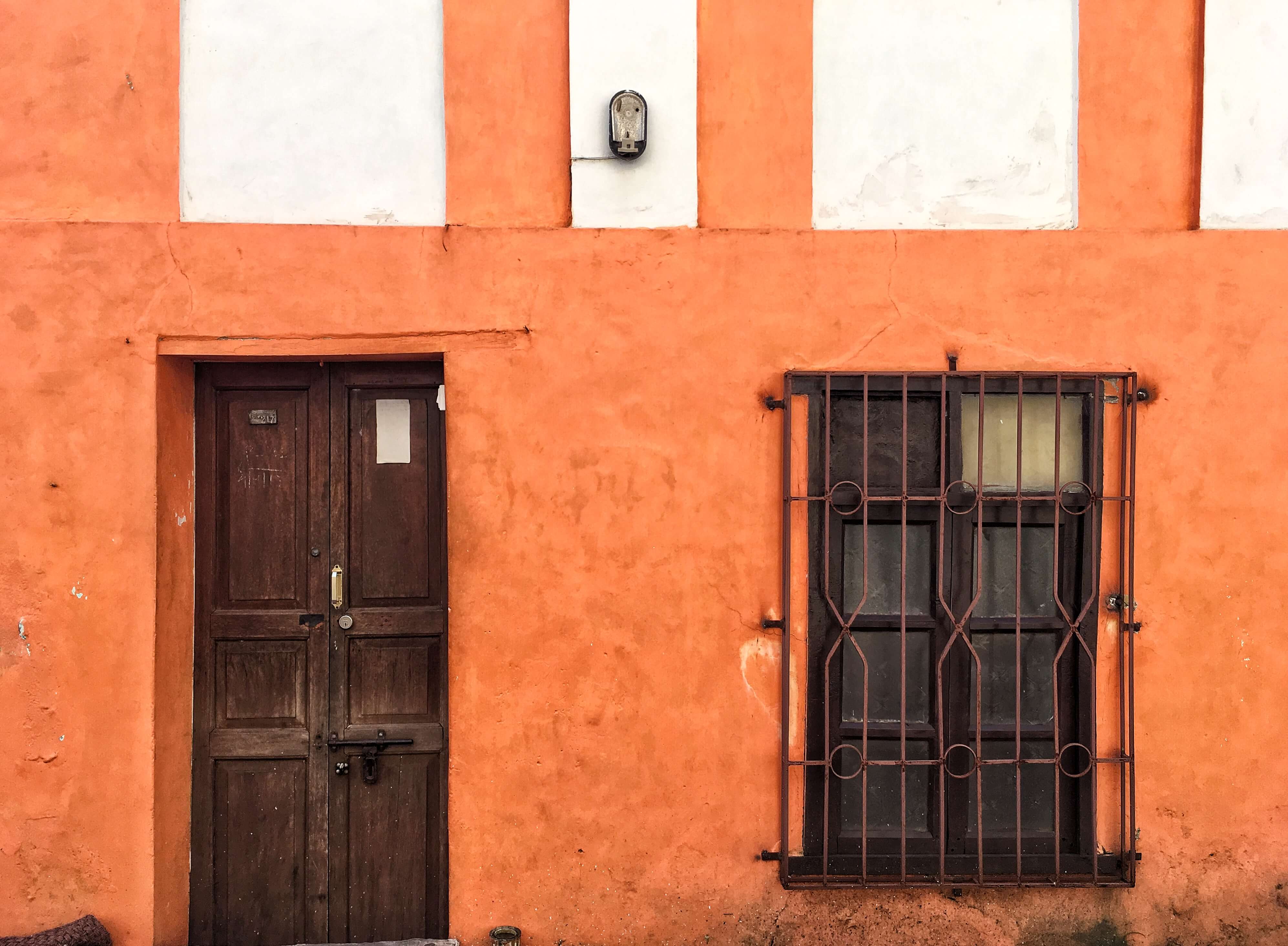 Orange house in Panaji, Goa