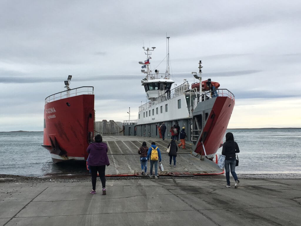 The ferry across the Magellan Strait, Chile