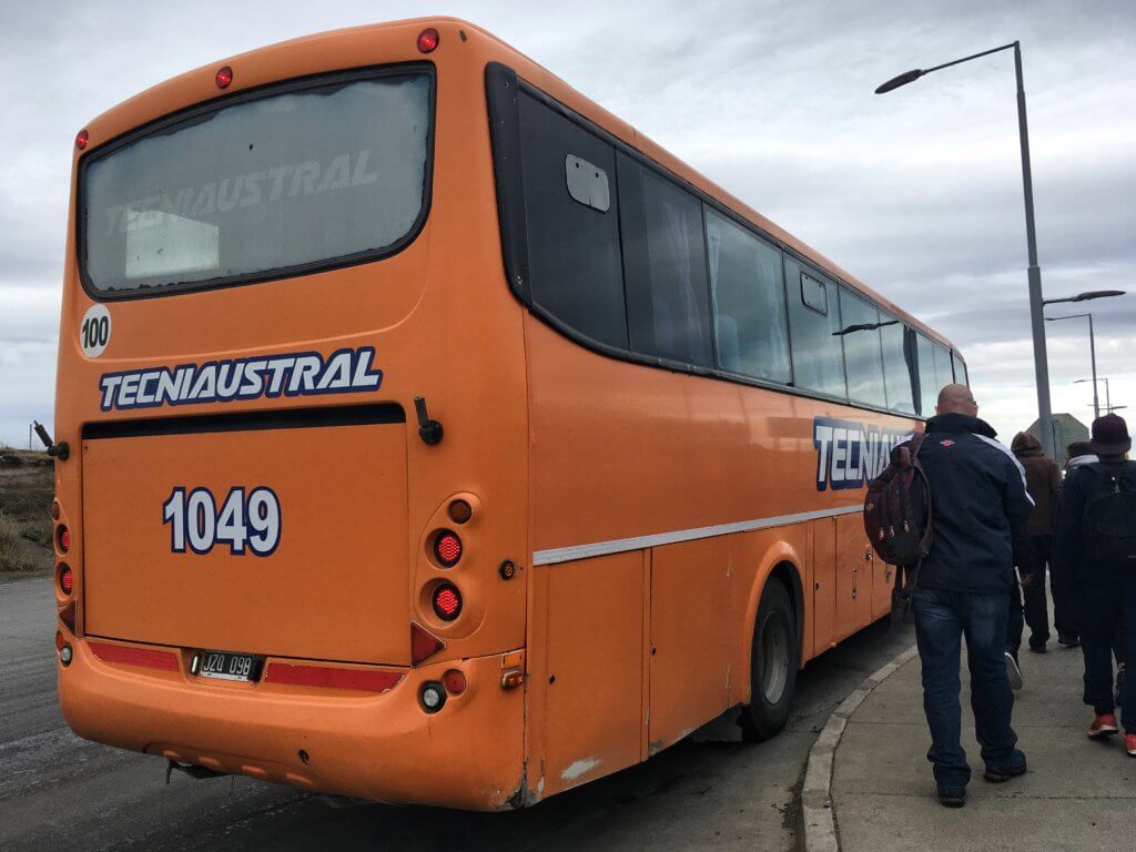 The bus from Rio Gallegos to Ushuaia